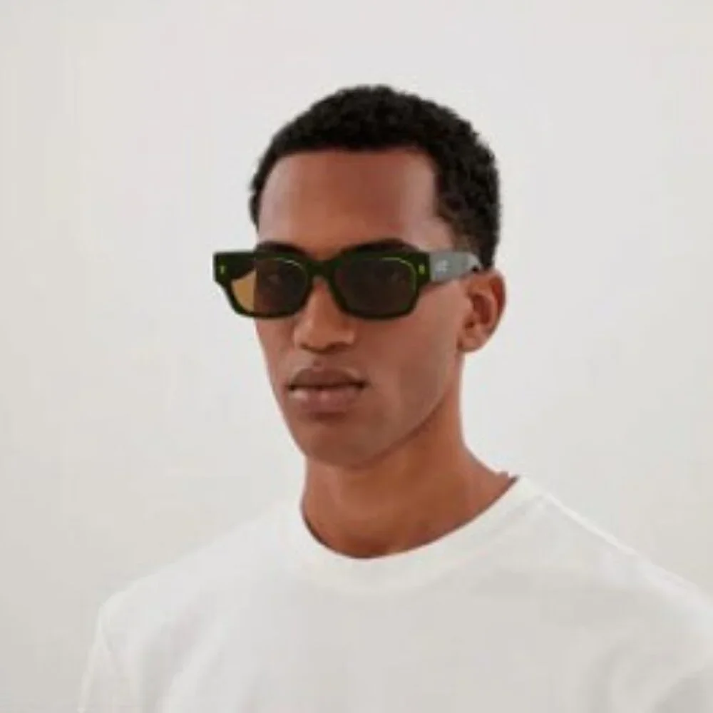 Gucci GG1794S 003 Sunglasses Transparent Orange/Black Square Frame, Blue Lenses - Picture 6 of 12